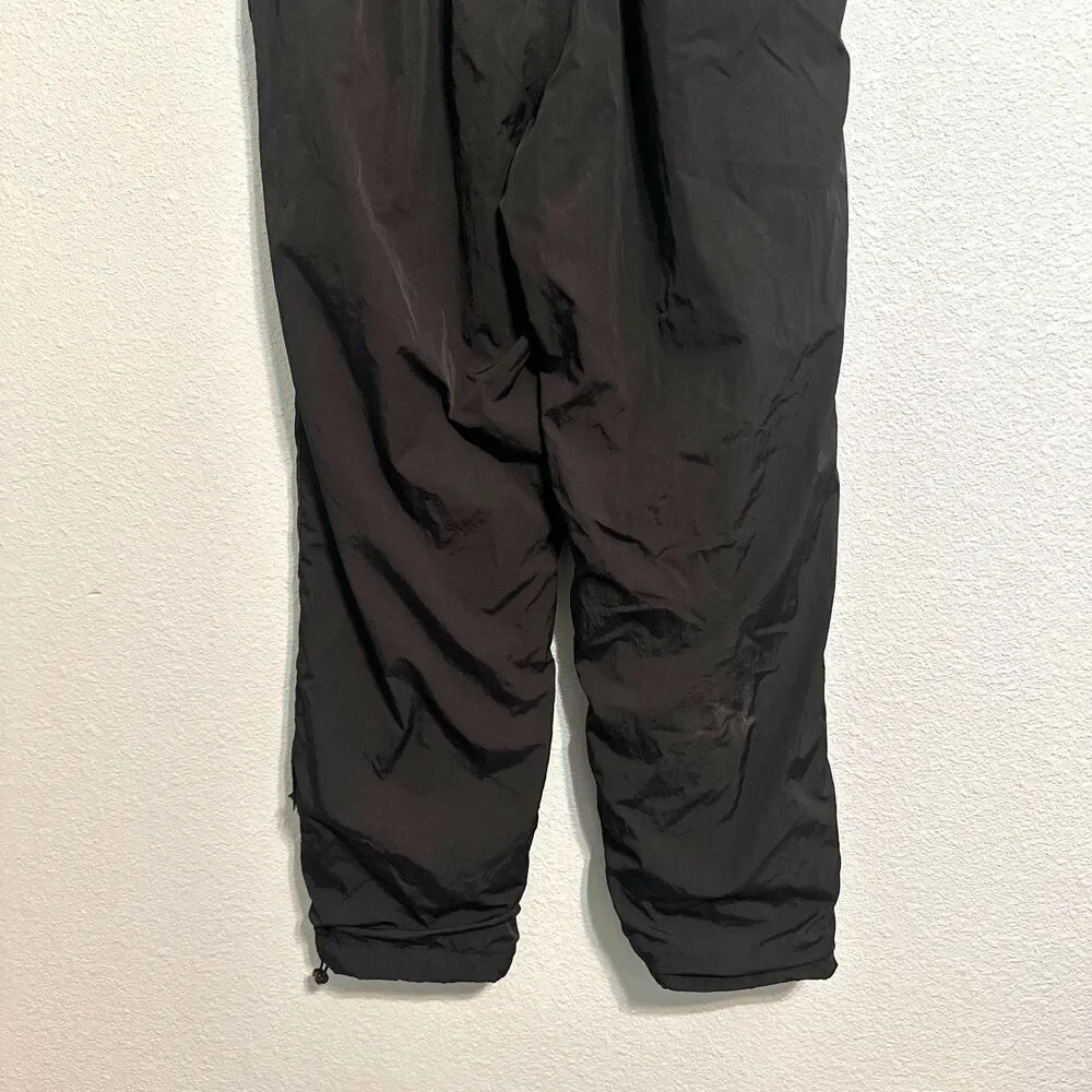 Youngla Joggers Pants Men L Black Nylon Mid Rise Elastic Waistband Pockets